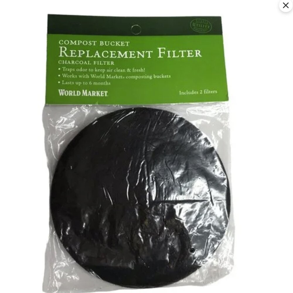 Compost Filters, Black, Set of Two. Black Charcoal. New NWT